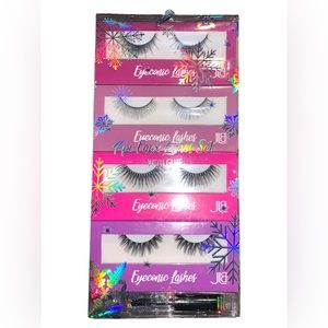 New Eyeconic faux lashes 4 sets with lash glue